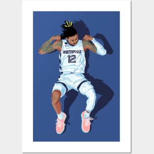 Ja morant flexing _ the goat Posters and Art